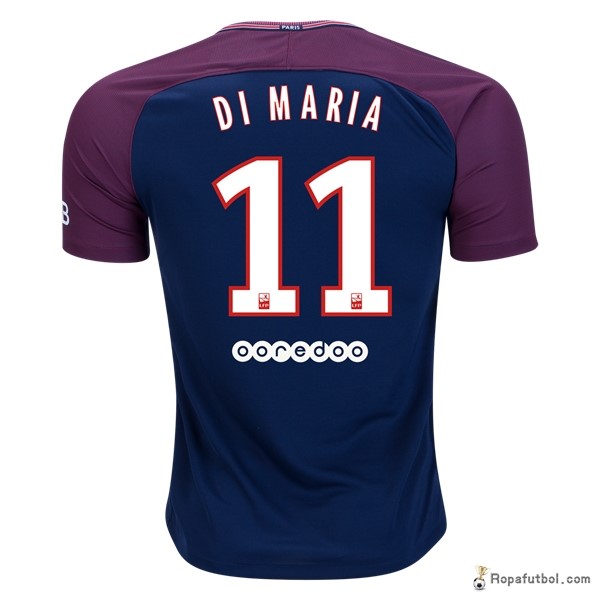 Camiseta Paris Saint Germain Replica Primera Ropa Di Maria 2017/18 Azul